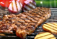 Steak with grill marks